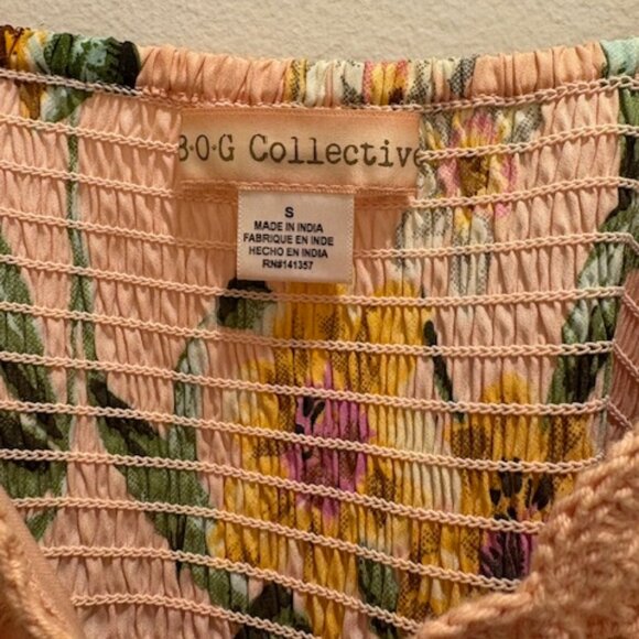 BOG Collective Floral Print Mini Dress, Sz S, NWOT, Defects - Picture 7 of 8